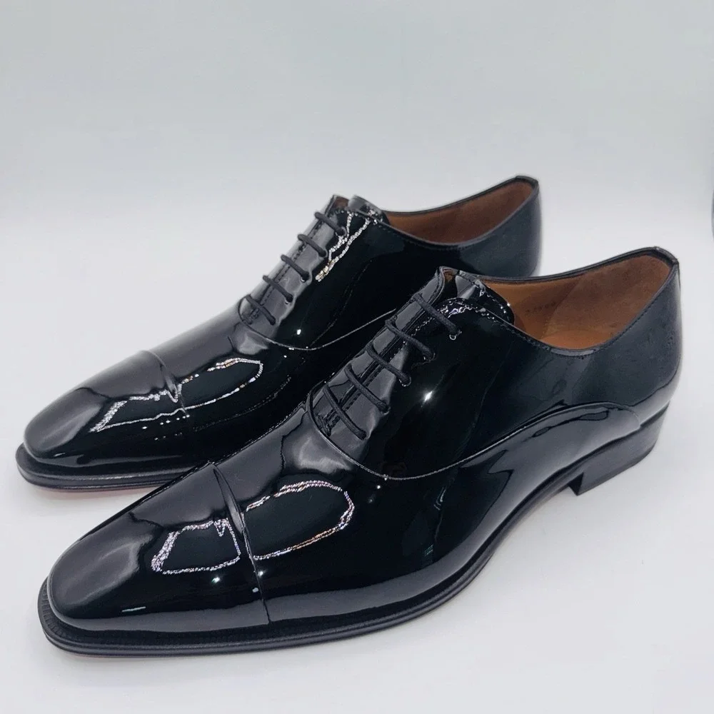 Mezlan Formal Oxfords Men's‎ Size 8.5 Black Patent Leather